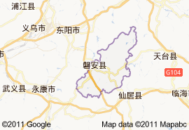 磐安縣地圖