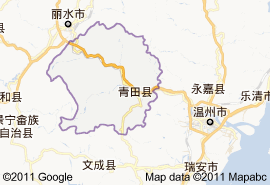 青田縣地圖