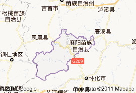 麻阳苗族自治县地图