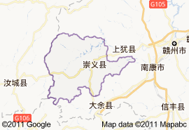 崇义县地图