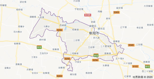 阜阳市颖州区地图图片