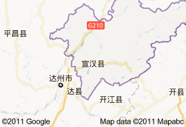 宣汉县地图