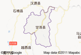 甘洛县地图