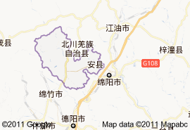 安县地图