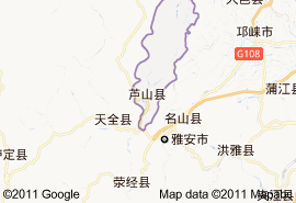 芦山县地图