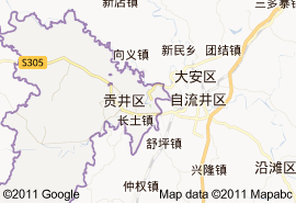 贡井区地图